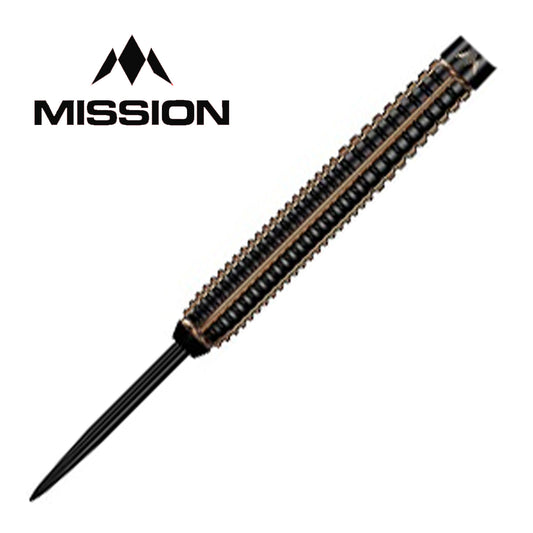 Mission Scorpion Darts - Steel Tip - 90% Tungsten - Black & Gold Electro - Barrel