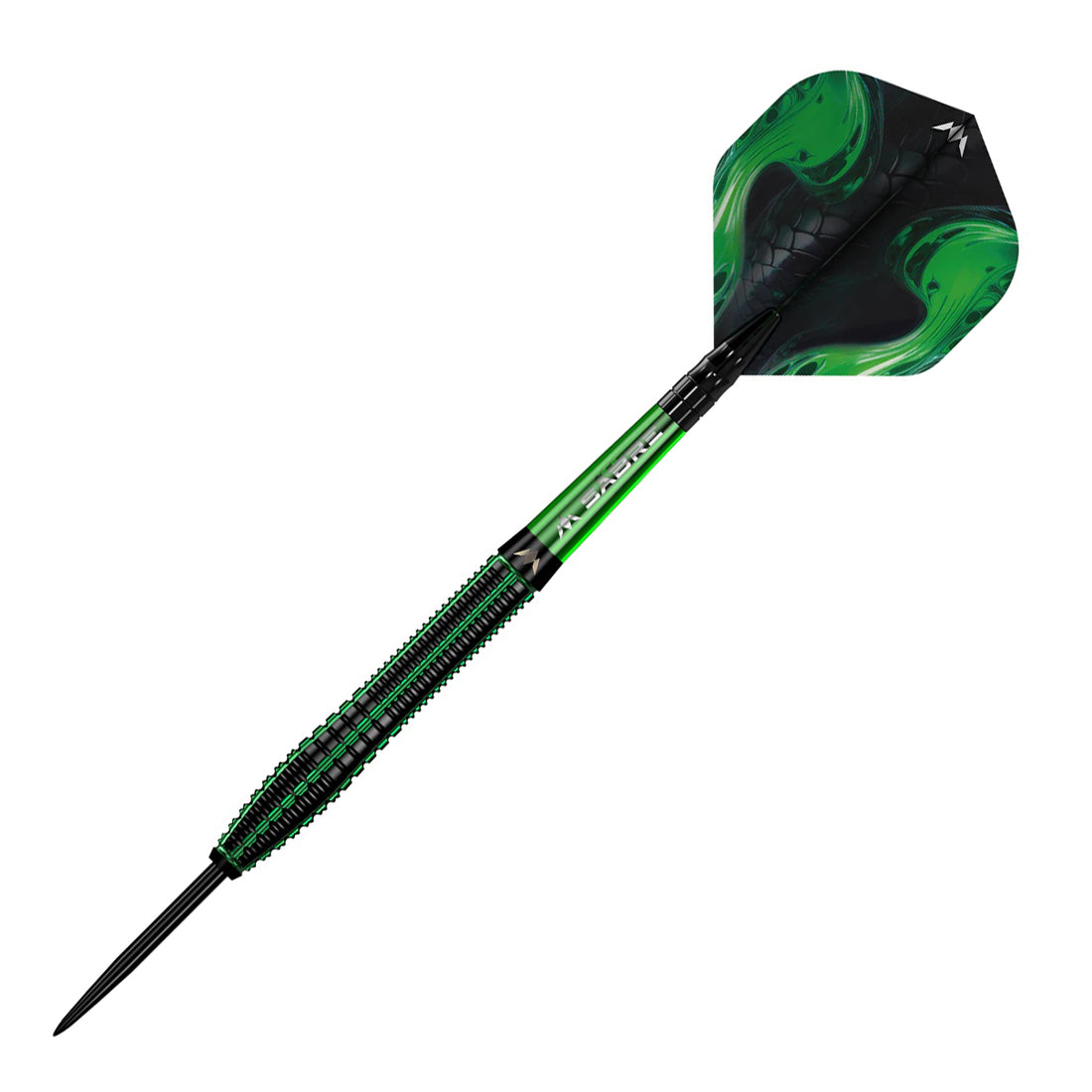 Mission Venom Darts - Steel Tip - 90% Tungsten - Black & Green Electro - Complete Darts