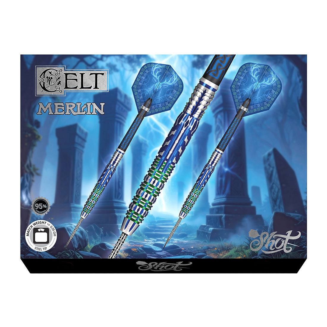 Shot Celt Merlin Steel Tip Darts