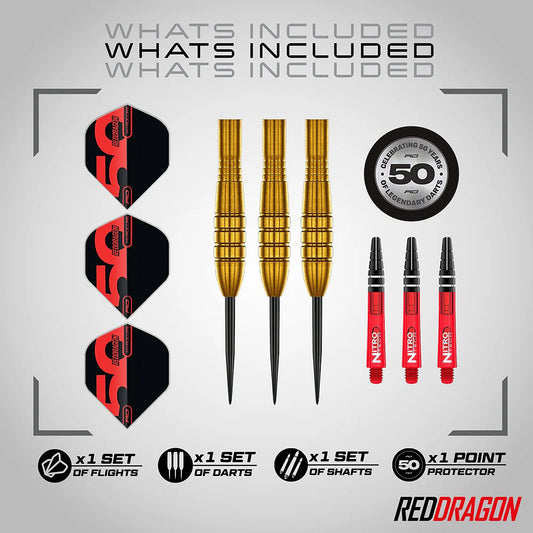 Red Dragon Golden Virgin 5 95% Tungsten Steel Tip Darts