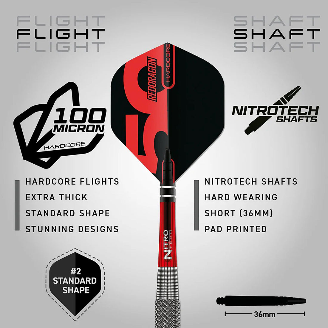 Red Dragon Grizzly 2 90% Tungsten Steel Tip Darts