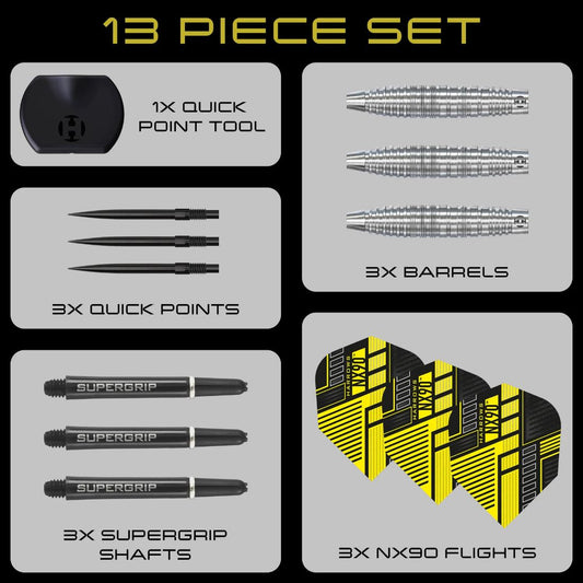 Harrows NX90 Bomb 90% Tungsten QP Steel Tip Darts