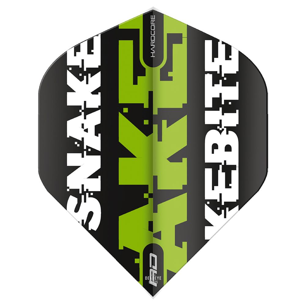 Hardcore Peter Wright Snakebite Dart Flights - Green