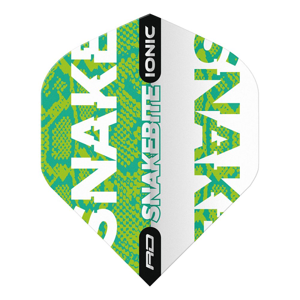 Hardcore Ionic Snakebite Dart Flights - Green & White