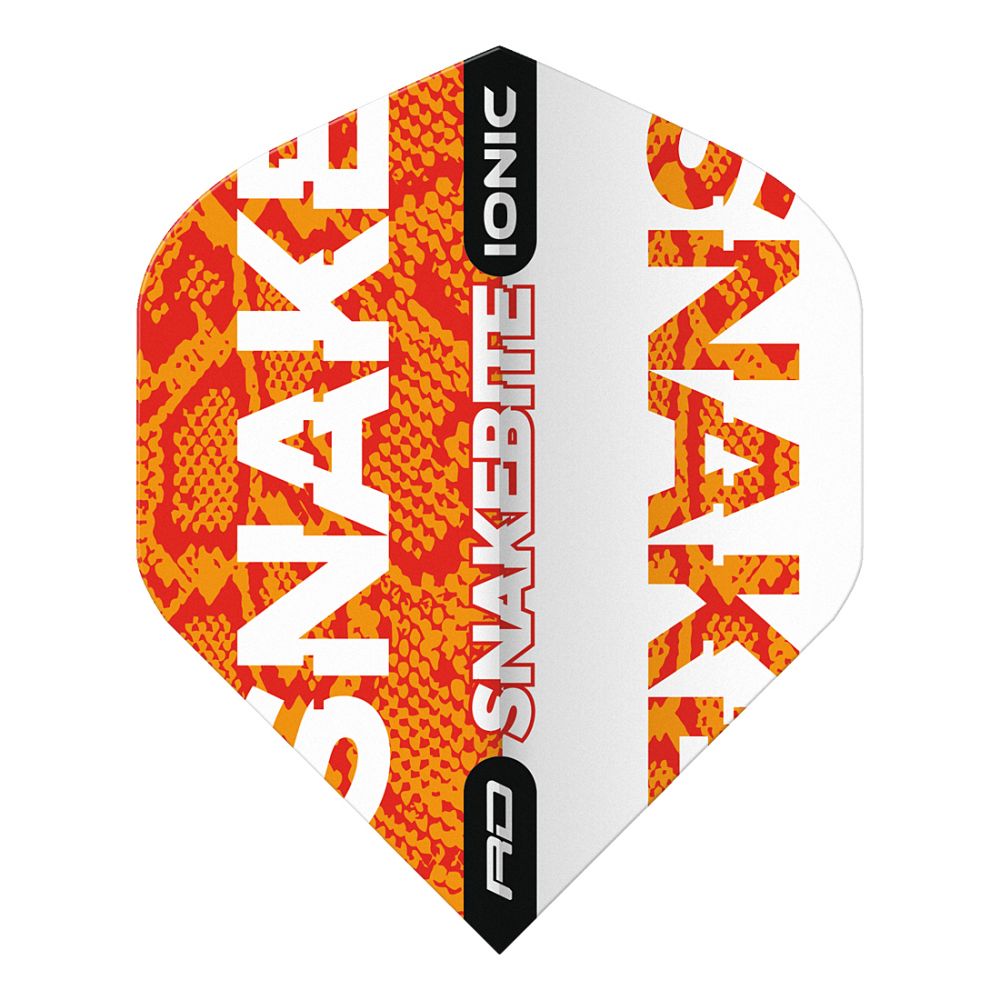 Hardcore Ionic Snakebite Dart Flights - Orange & White