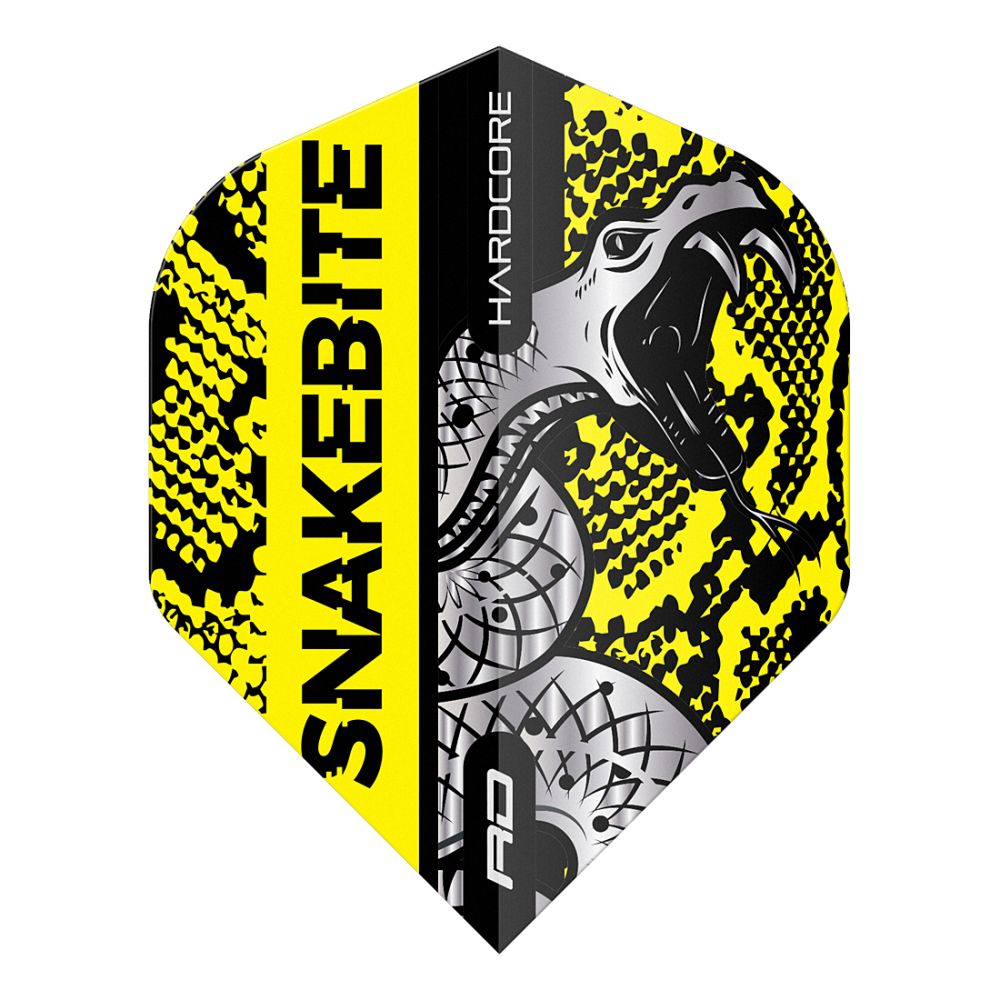 Hardcore Snakebite Coiled Snake Dart Flights - Yellow