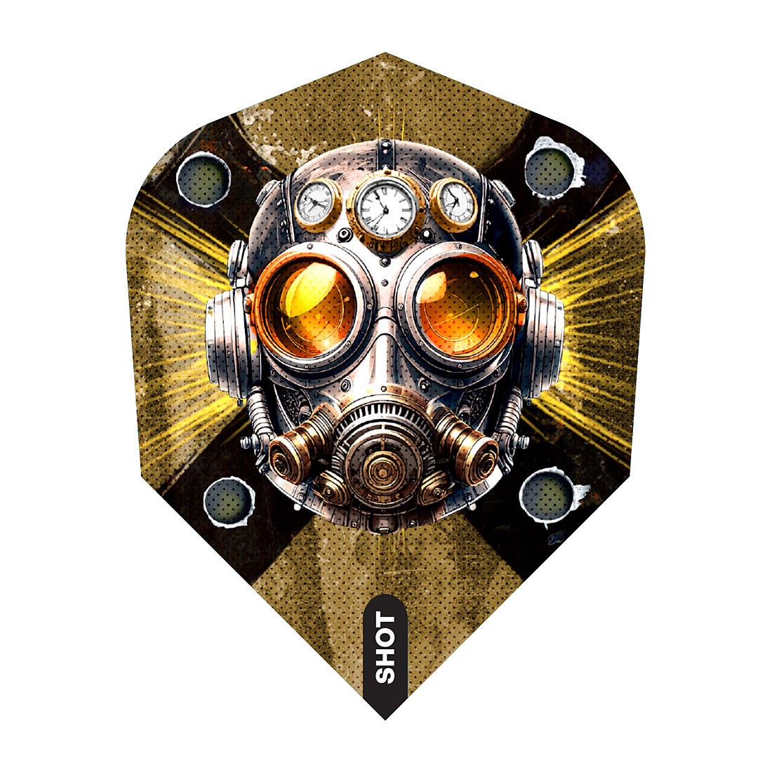 Shot Badlands The Sheriff No6 Shape Dart Flights – themed flights designed for consistent throw control