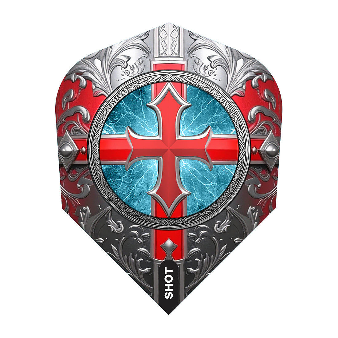 Shot Future Knights St George No6 Flights – knight-inspired dart flights designed for consistent, stable trajectory | Deadeye Darts