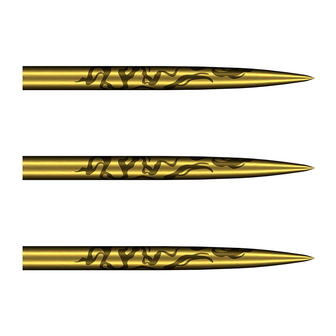 Shot Alchemy gold steel tip dart points with durable finish and enhanced grip | Deadeye Darts