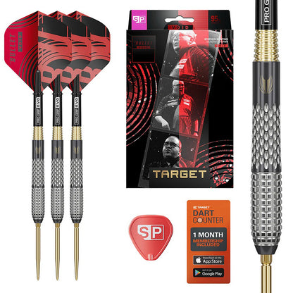Target Stephen Bunting G5 Void 95% tungsten Swiss Point steel tip darts designed for precision and control | Deadeye Darts