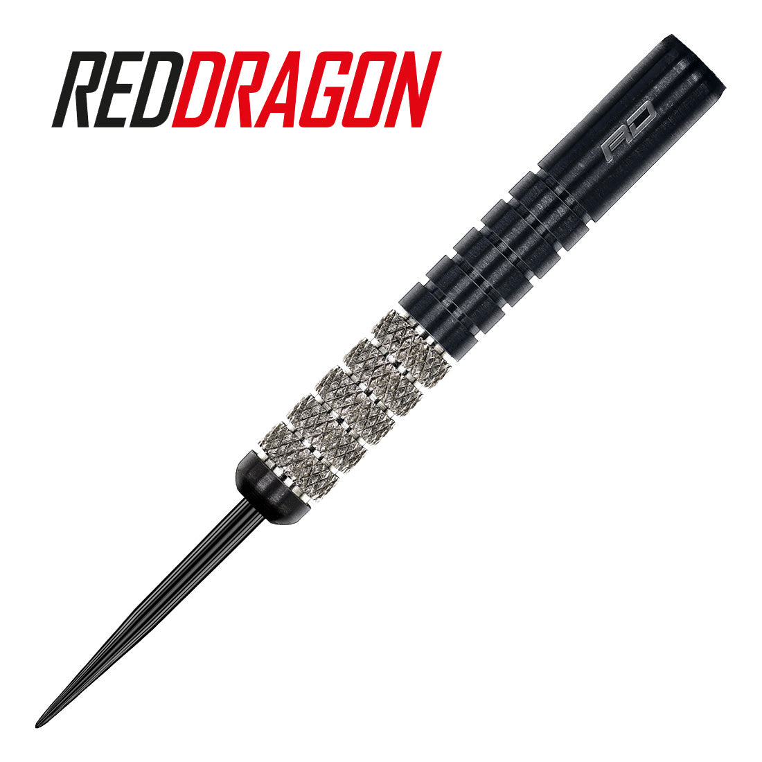 Black dart with metallic tip and 'Red Dragon' branding on a white background