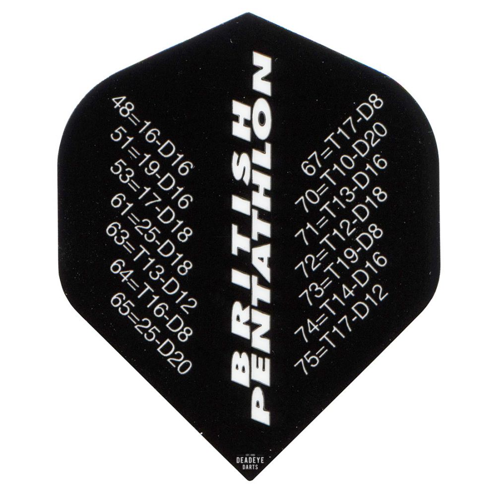 Pentathlon Dart Flights Out Chart