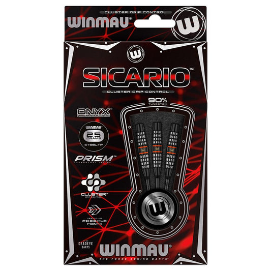 Sicario 25 gram Darts -  Finished with a co-ordinated tri-color scheme, these striking darts combine style, innovation and ultra-modern performance altogether.