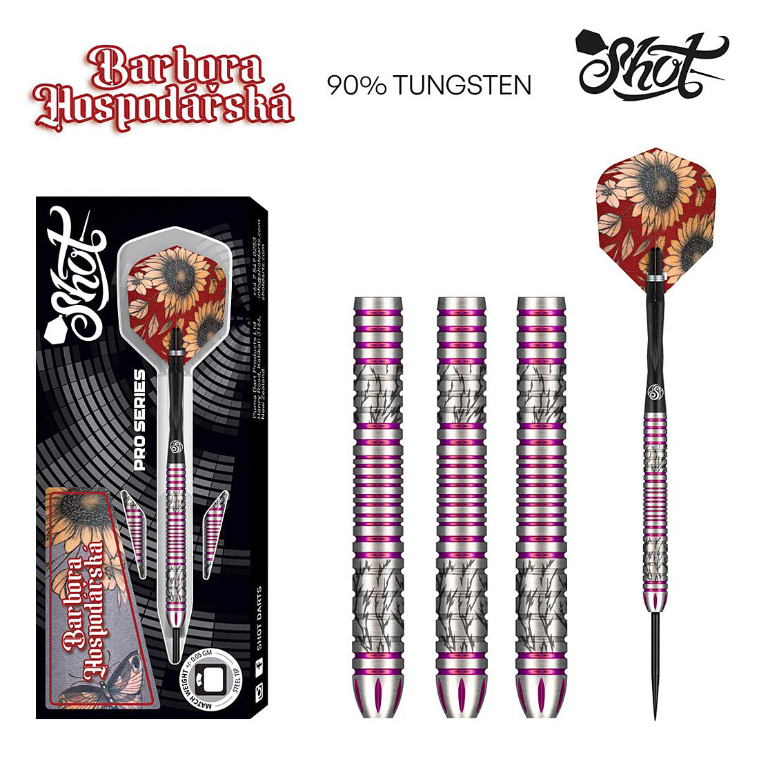 Shot Barbora Hospodarska Gen 2 90% Tungsten Darts - The Lot