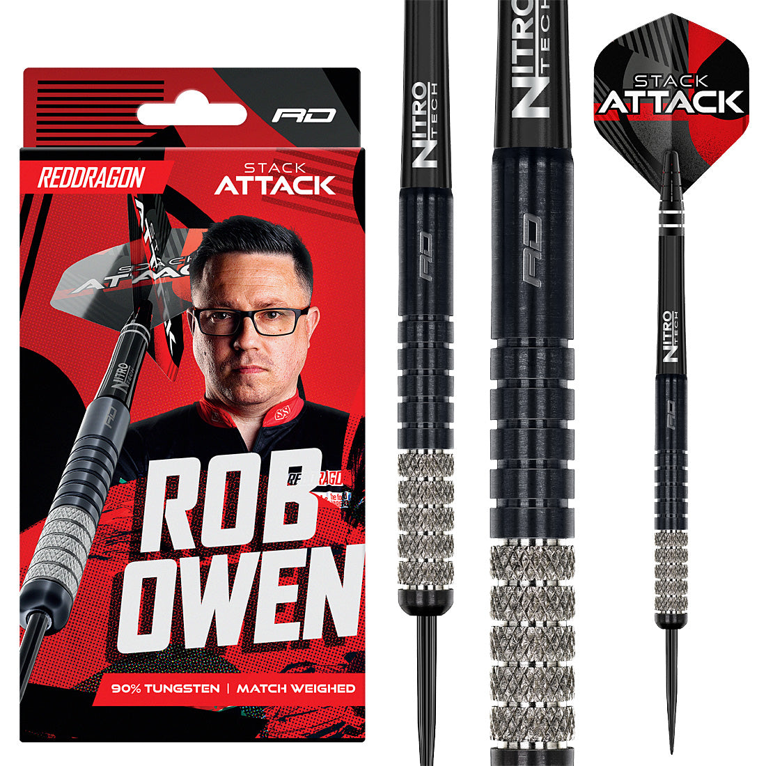 Red Dragon Rob Owen 22 Gram 90% Tungsten Darts