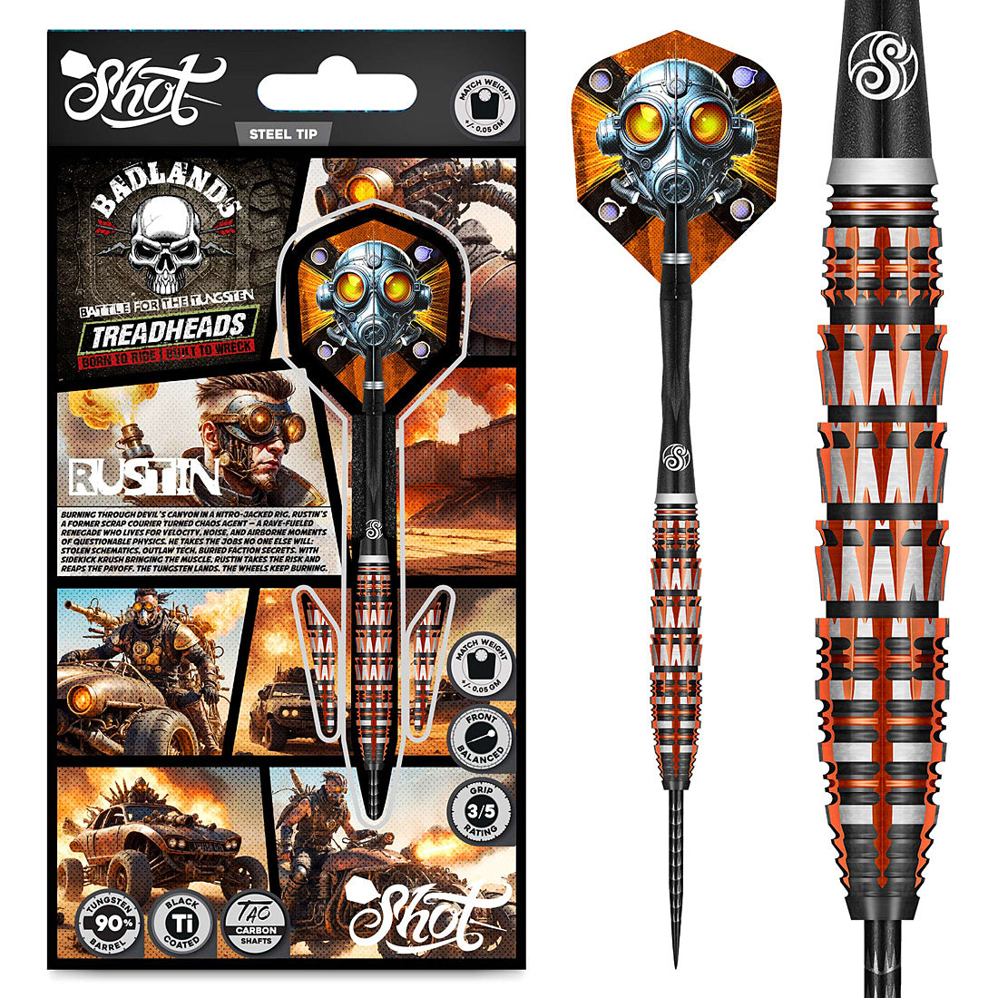 Shot Badlands Rustin Steel Tip Darts