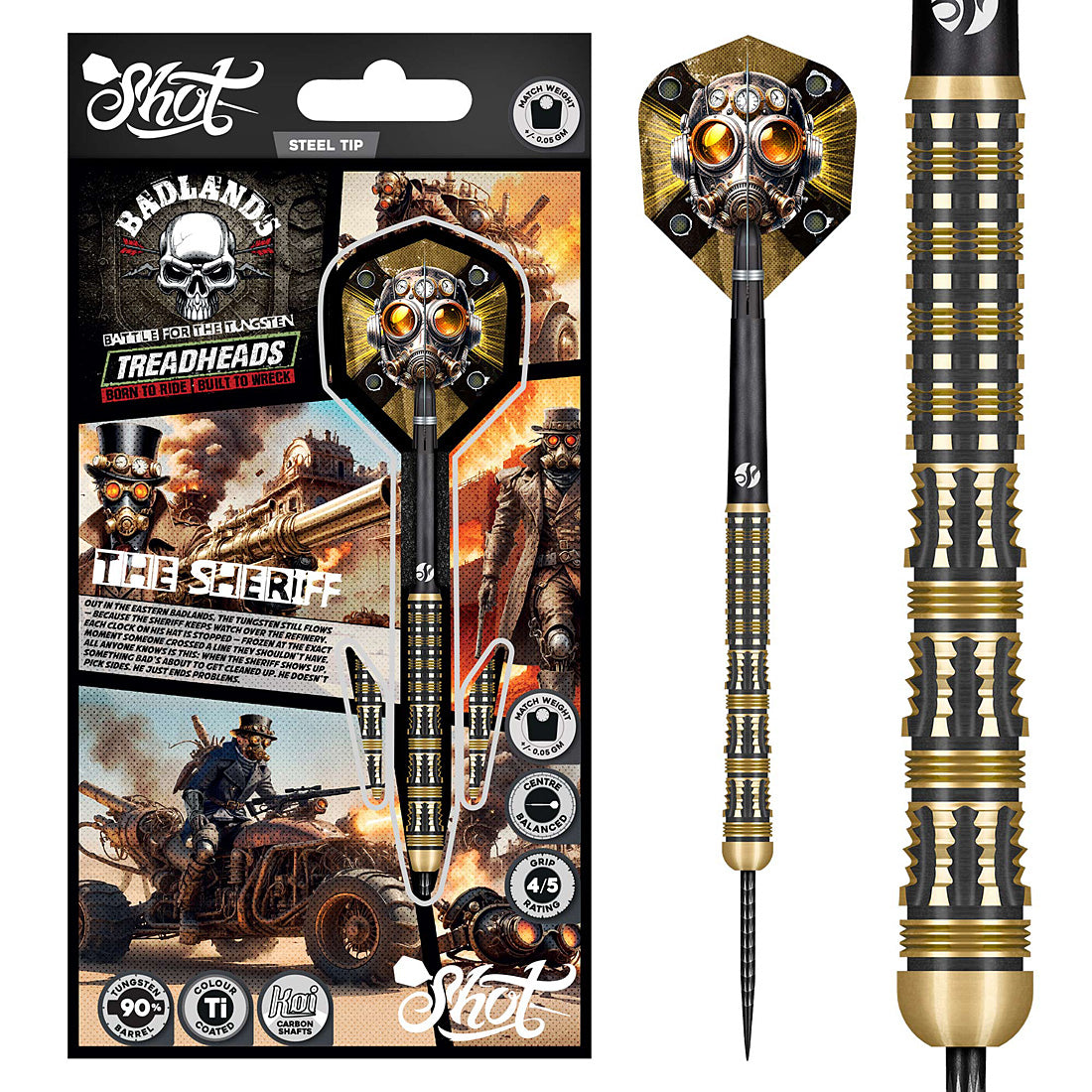 Shot Badlands Sheriff Steel Tip Darts