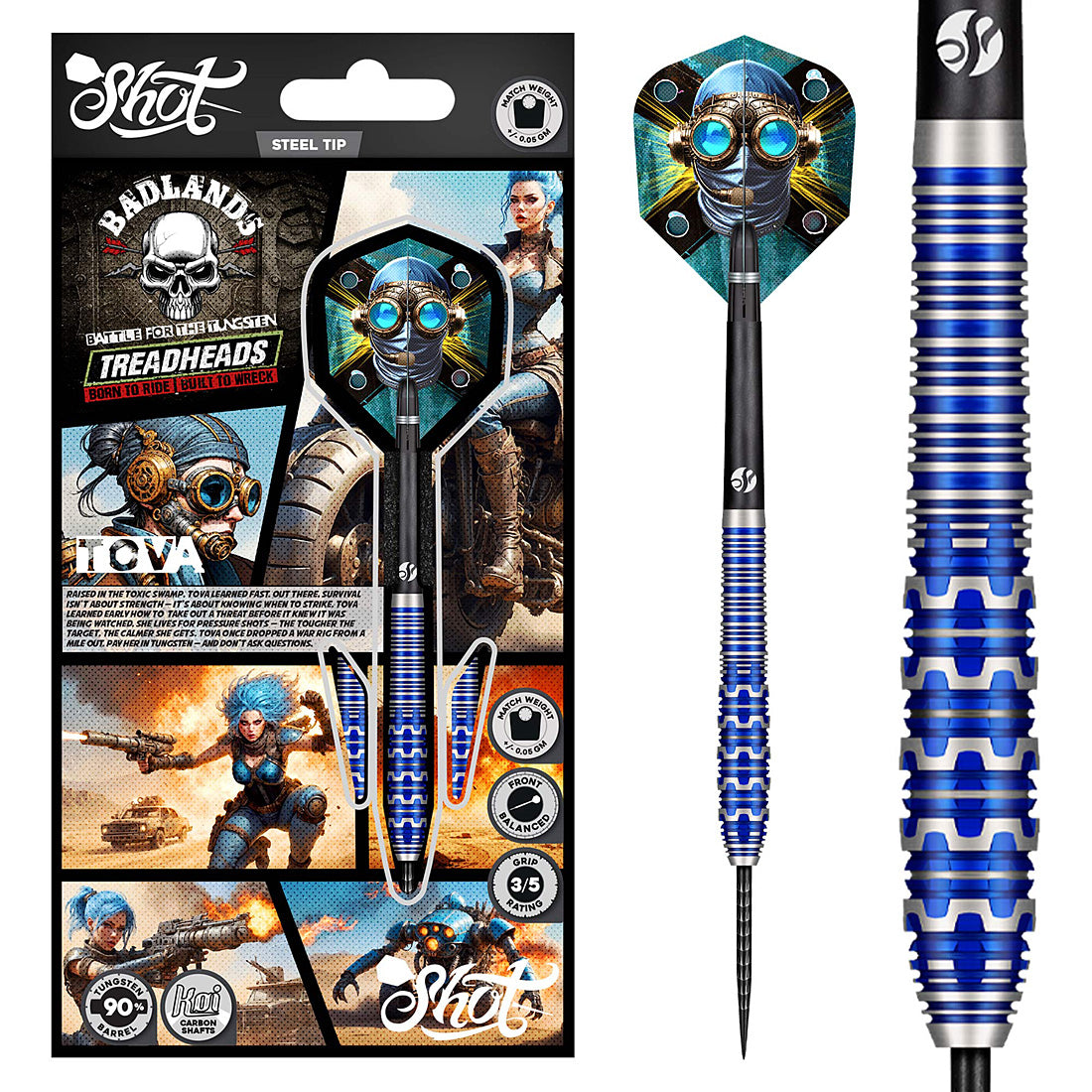 Shot Badlands Tova Steel Tip Darts | Deadeye Darts