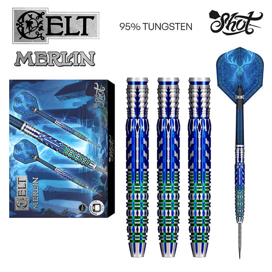 Shot-Celt Merlin Steel Tip Darts-complete