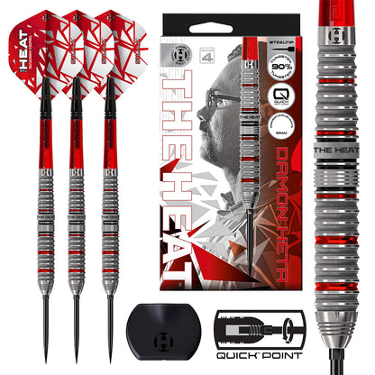 Harrows Damon Heta Series 4 Quick Point Darts – professional tungsten darts with precision grip for elite accuracy