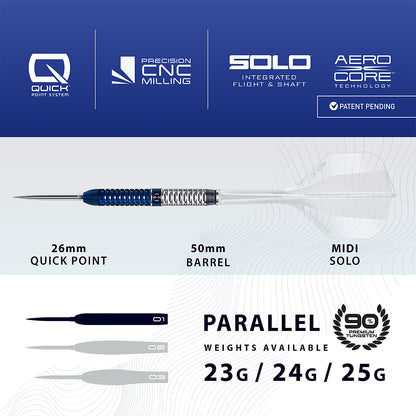 Harrows Geo 01 Parallel 90% Quick Point Darts