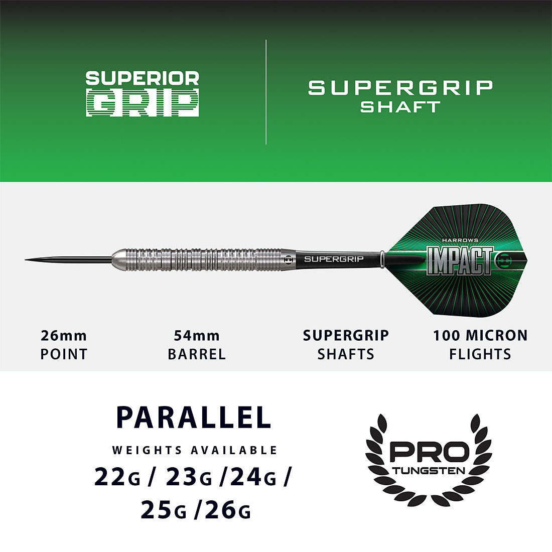 Harrows Impact 70% Tungsten Steel Tip Darts