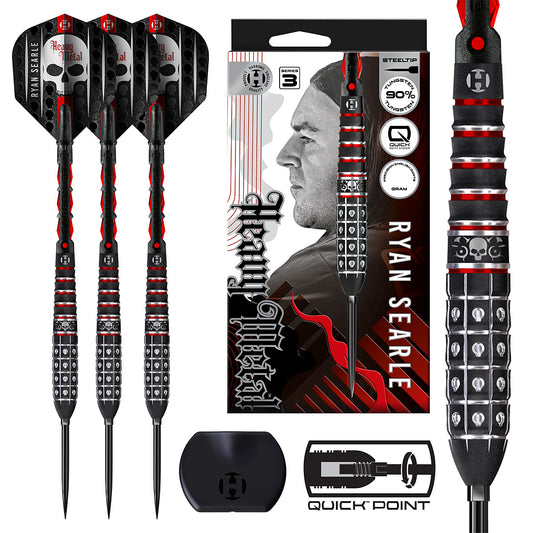 Harrows Ryan Searle 90% Series 3 Quick Point Darts – professional tungsten darts offering grip and precision
