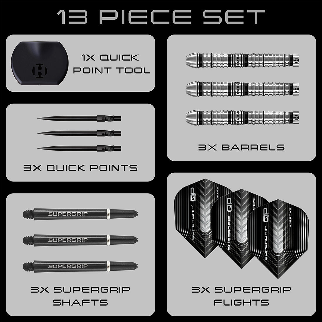 Harrows Supergrip QP 90% Quick Point Darts