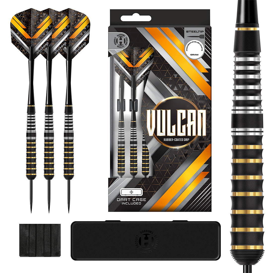 Harrows Vulcan Steel Tip Darts – high-performance darts delivering superior grip, balance, and accuracy