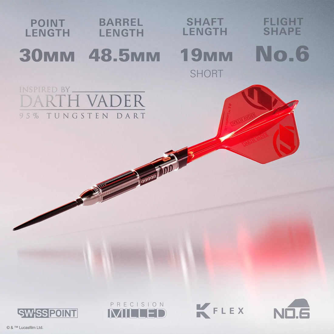 Target Star Wars Darth Vader Lightsaber First Edition 95% Swiss Point Darts