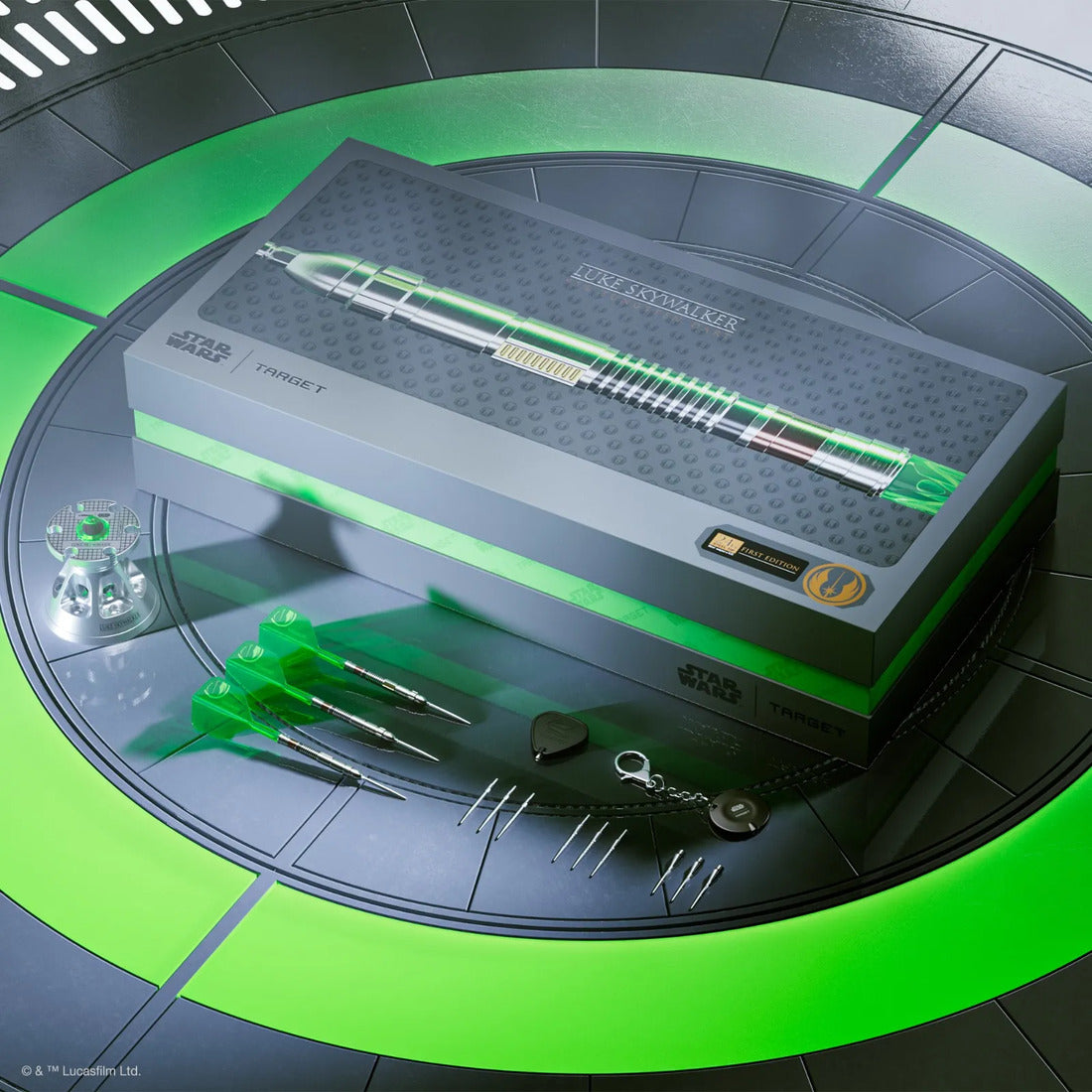 Target Star Wars Luke Skywalker Lightsaber First Edition 95% Swiss Point Darts