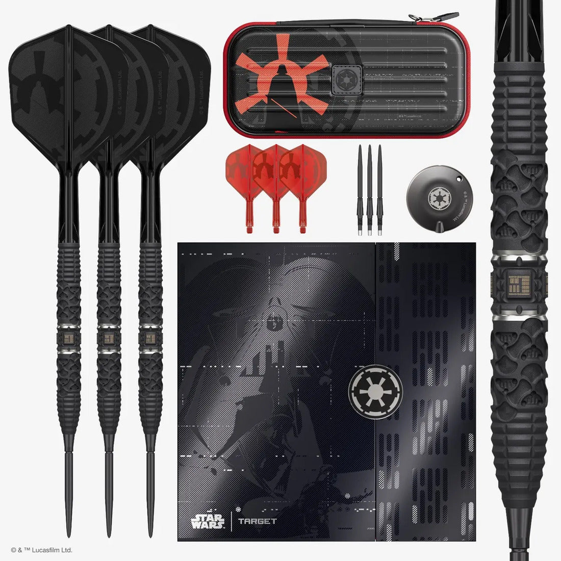 Target Star Wars Darth Vader 95% Swiss Point Darts – professional tungsten darts combining dark side styling and Swiss Point precision