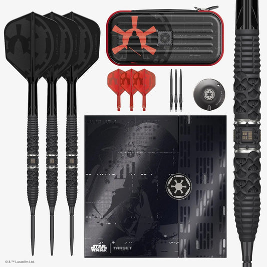 Target Star Wars Darth Vader 95% Swiss Point Darts – professional tungsten darts combining dark side styling and Swiss Point precision