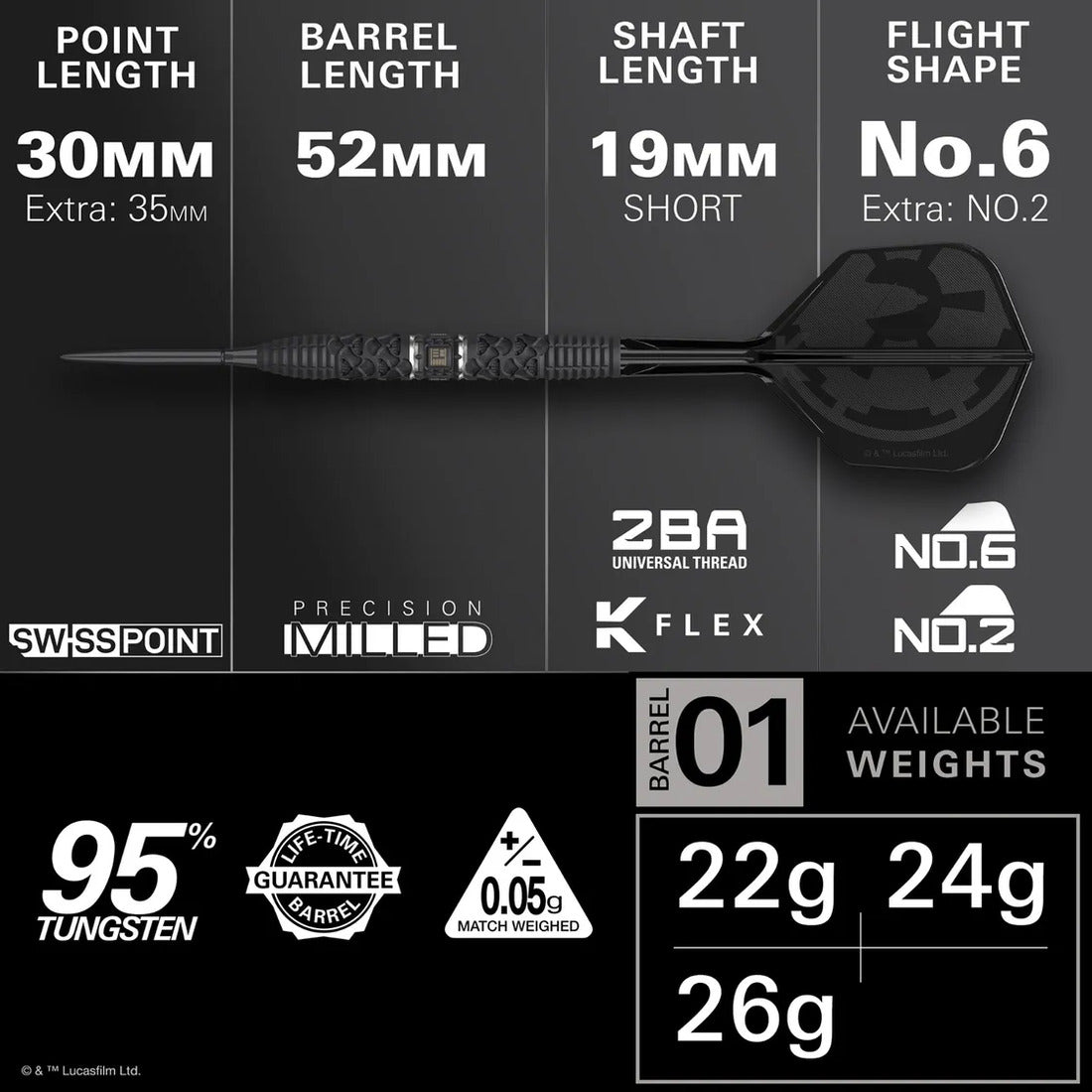 Target Star Wars Darth Vader 95% Swiss Point Darts