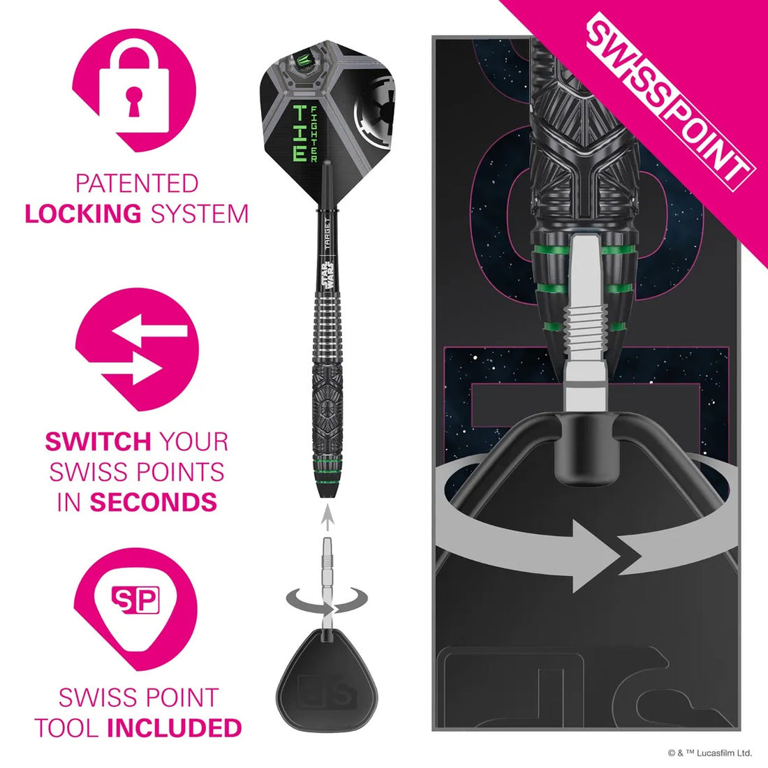 Target Star Wars Tie Fighter Swiss Point Darts