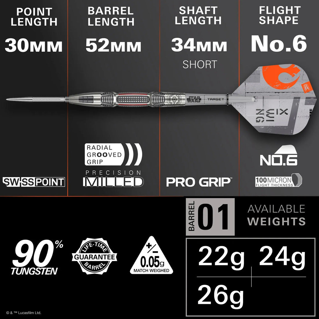 Target Star Wars X-Wing Swiss Point Darts