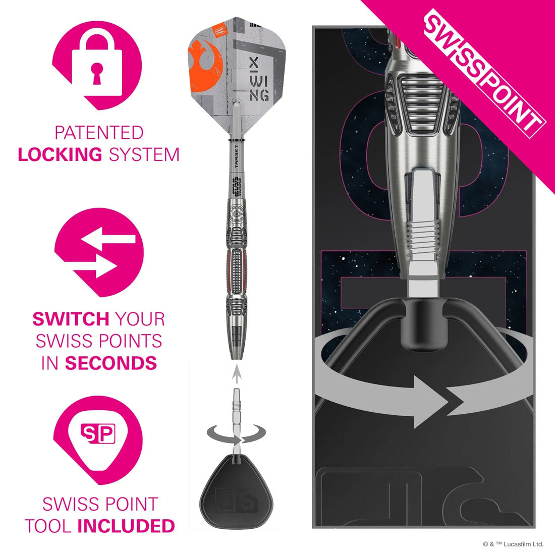 Target Star Wars X-Wing Swiss Point Darts