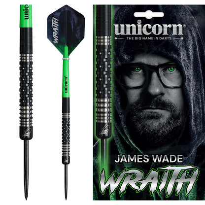 Unicorn James Wade Wraith 90% Steel Tip Darts – 90% tungsten darts engineered with James Wade for precise control | Deadeye Darts