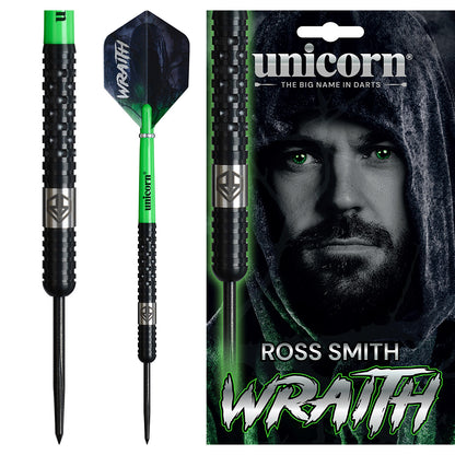 Unicorn Ross Smith Wraith 90% Steel Tip Darts – 90% tungsten darts tailored for Ross Smith’s accurate throwing style