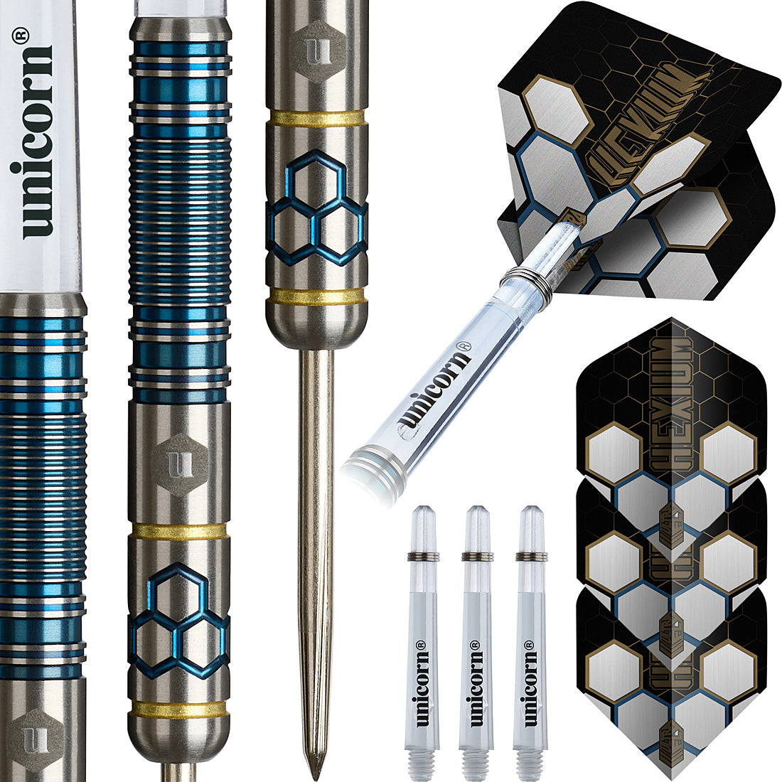Unicorn Hexium 02 90% Steel Tip Darts