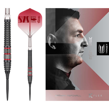 Target Nathan Aspinall SP ASP 95% Tungsten Steel Tip Darts – professional Swiss Point darts designed with Nathan Aspinall