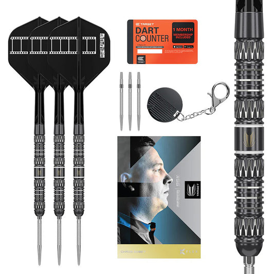 Target Chris Dobey 95% tungsten Swiss Point steel tip darts designed for professional performance | Deadeye Darts
