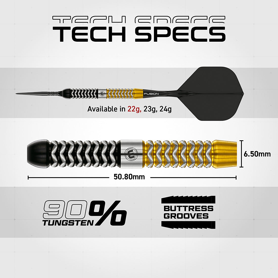 Winmau Exion 90% Switch Point Steel Tip Darts