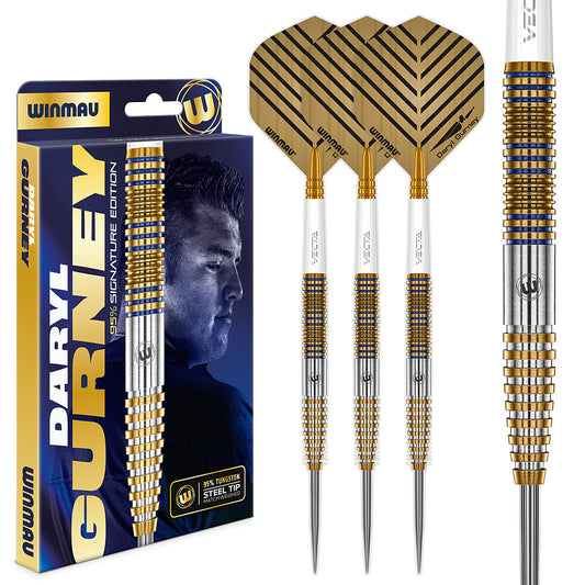 Daryl Gurney 95% Signature Edition 23g steel tip darts with professional grip and tungsten barrels | Deadeye Darts