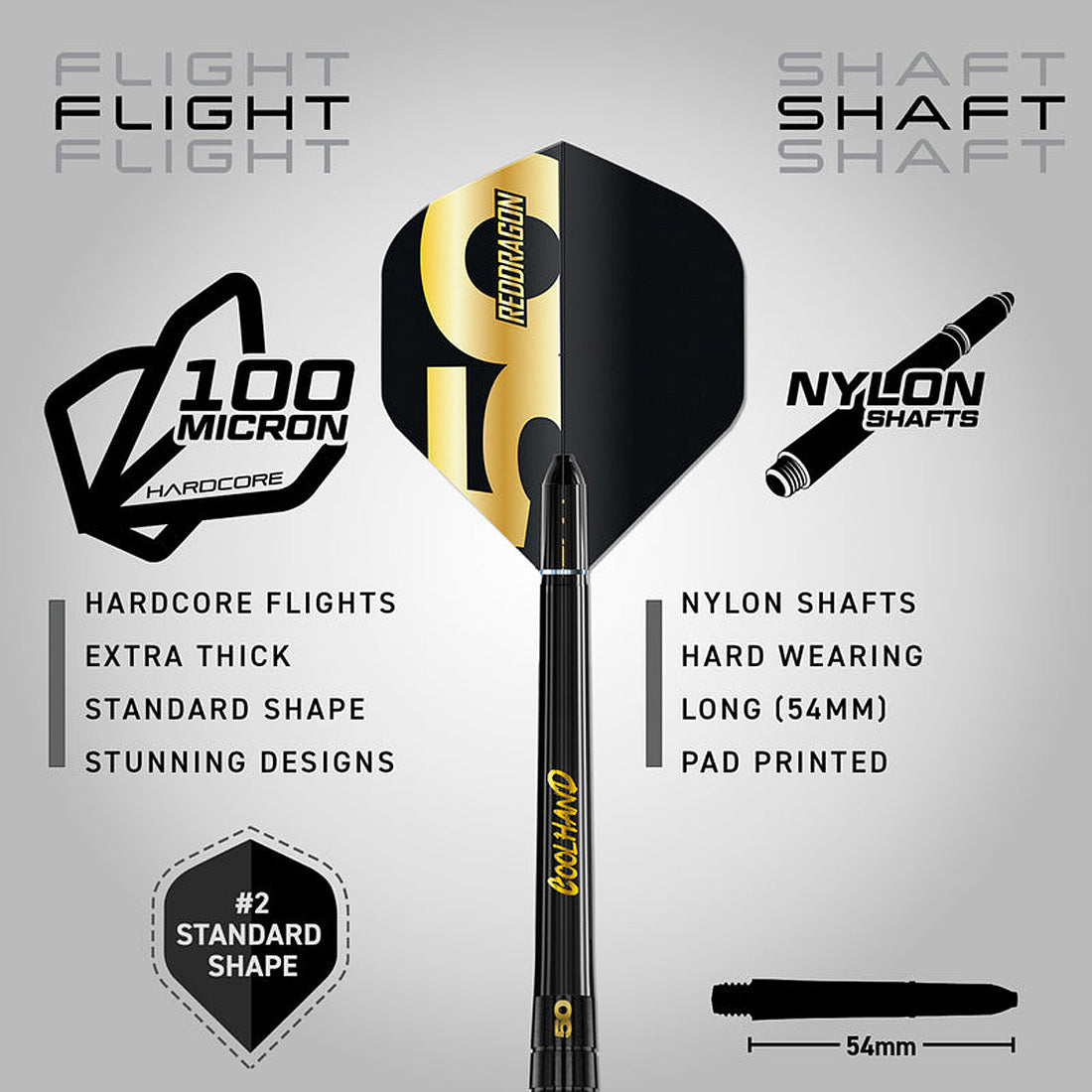 Red Dragon Luke Humphries 50 Years Limited Edition 90% Tungsten Steel Tip Darts