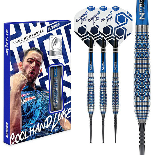 Red Dragon Luke Humphries TX5 90 percent tungsten steel tip darts designed for precision and control | Deadeye Darts