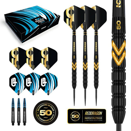 Red Dragon Gerwyn Price 50 years limited edition 90 percent tungsten steel tip darts | Deadeye Darts
