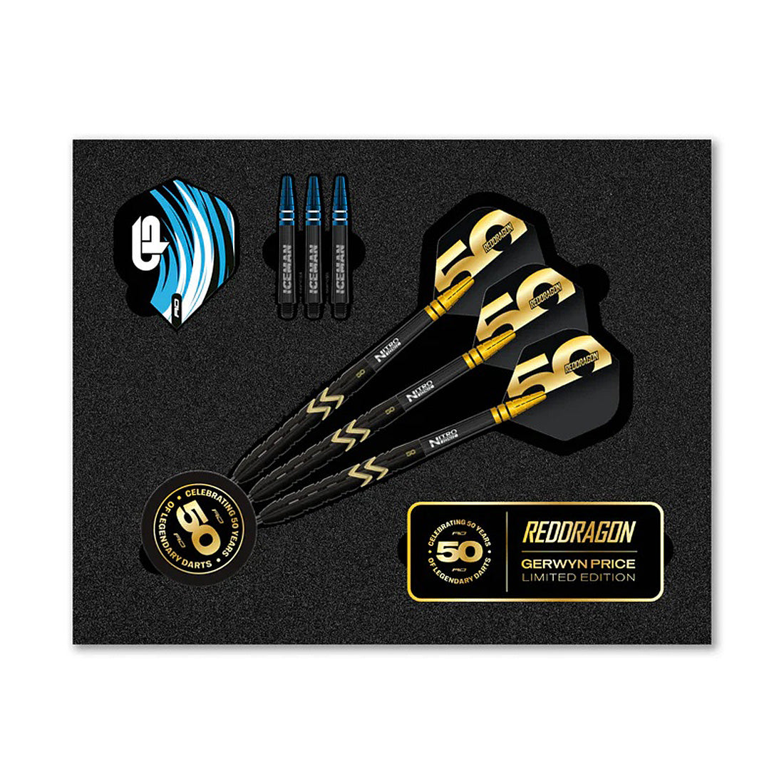 Red Dragon Gerwyn Price 50 Years Limited Edition 90% Tungsten Steel Tip Darts