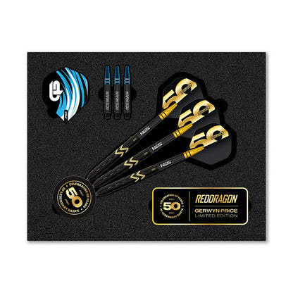 Red Dragon Gerwyn Price 50 Years Limited Edition 90% Tungsten Steel Tip Darts