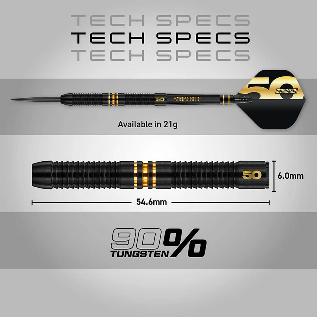 Red Dragon Peter Wright 50 Years Limited Edition 90% Tungsten Steel Tip Darts